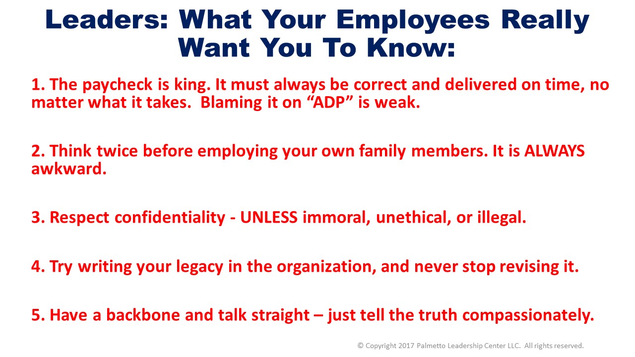 what employees want you to know